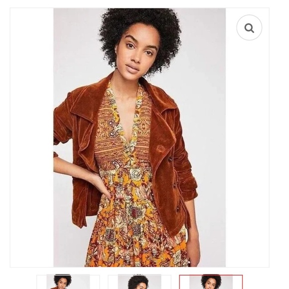 Free People x Nicholas K Velvet Turin Jacket In Sienna - Picture 4 of 16